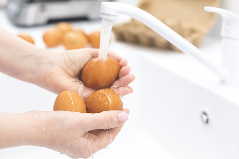 家庭では卵は洗わないほうが良い