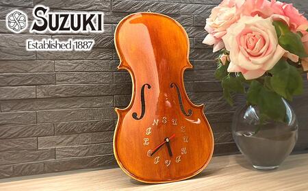 バイオリン職人が手掛けた“本物の“バイオリン時計【オモテ板使用】（壁掛けタイプ）