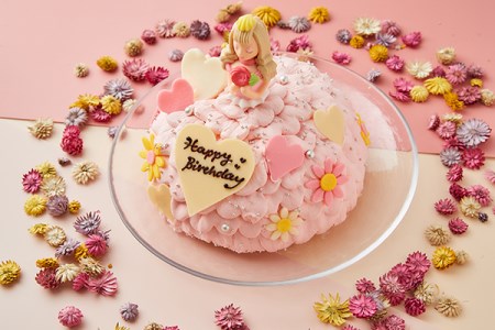 【Le Lis】プリンセスドール（ピンク）♪とびっきり可愛い芸術デコレーションケーキ5号（4～6名様分）！もちろん美味しさにも自信！【冷凍でお届け・冷蔵解凍】 // デコレーションケーキ 芸術ケーキ