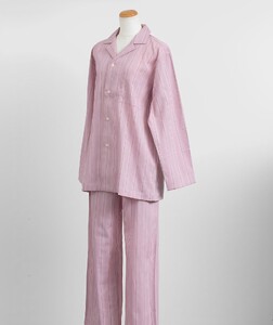 ストライプ楊柳パジャマ　Ｍサイズ　ピンク