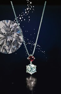 【京セラ】クレサンベール〈ルビー・天然ダイヤモンド〉ネックレス【3CT/高品質】