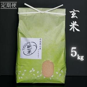 定期便6回丹波篠山産　コシヒカリ　玄米　5kg DS09