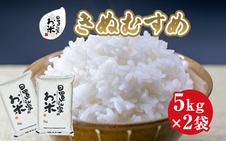 日置さん家のお米「きぬむすめ」5kg×2袋【玄米・2024年産】