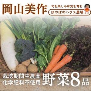 【畑から直送】岡山美作産　旬を楽しみ味覚を育む野菜約8種(約5kg)【配送不可地域：離島】【1524200】