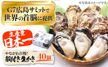 広島G7で提供された牡蠣！【着日指定可能】やながわ自慢！殻付き 牡蠣 40個（約5kg） かき 海鮮 和食 海産物 簡単 レシピ 広島県産 江田島市/マルサ・やながわ水産有限会社[XBL009]