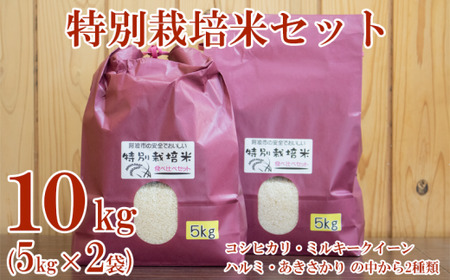 米 特別栽培米 食べ比べ セット 10kg 5kg×2袋 コシヒカリ ミルキークイーン ハルミ あきさかり 令和5年産 お米 精米 ライス おにぎり 徳島県 阿波市 