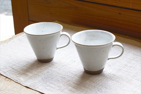 白マット コーヒーカップセット 唐津の焼物 食器 贈り物