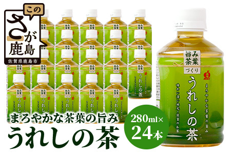 うれしの茶　280mlペットボトル×24本入　箱買い緑茶 セット お茶 飲料 緑茶 飲み切りサイズ緑茶 B-663