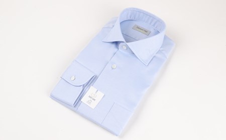 EASY CARE 41(L)-84 青ツイルワイド HITOYOSHIシャツ