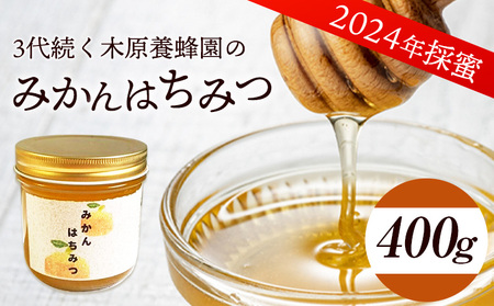 はちみつ 蜂蜜 みかんはちみつ 400g ミカン 蜜柑 蜂蜜 熊本県荒尾市産 純粋蜂蜜 木原養蜂園《30日以内に出荷予定(土日祝除く)》