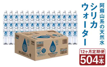 【12ヶ月定期便】シリカウォーター(阿蘇山系の天然水) 500mlPET 42本(42本×1ケース)×12ヶ月