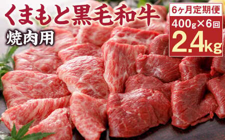 【6回定期便】 N30R6 くまもと黒毛和牛 焼肉用 400g×6回 計2.4kg 和牛 牛肉 やきにく 焼き肉 定期便 