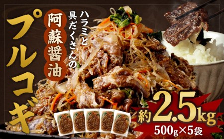ハラミと具だくさんの阿蘇醤油プルコギ 約2.5kg 京都 韓国屋台料理店ナム月山オーナー監修 お肉 肉 牛肉