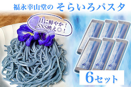 御船町 福永幸山堂のそらいろパスタ 6個入り《30日以内に出荷予定(土日祝除く)》熊本県 御船町 福永幸山堂 パスタ 青いパスタ