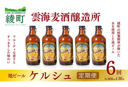 雲海麦酒醸造所 地ビール 「ケルシュ」 5本セット 【6回 定期便】（02-100）