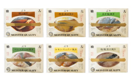 A1-47128／【鹿児島産ぶり冷凍】漬け焼き魚・６種類セット
