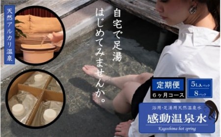 KS-305 ｢感動温泉水｣5L×8箱【12ｶ月定期便】 自宅で簡単足湯 超軟水のｼﾘｶ水