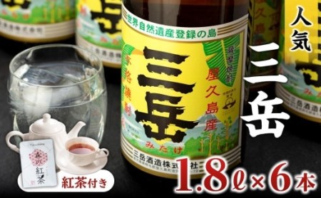 焼酎一升瓶　三岳6本+紅茶セットプラケース