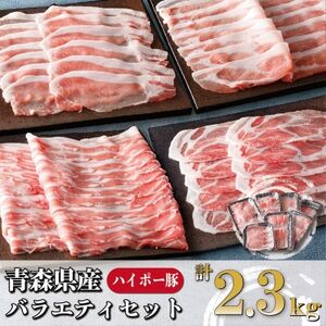 青森県十和田市産豚バラエティセット2.3kg【配送不可地域：離島】【1480303】