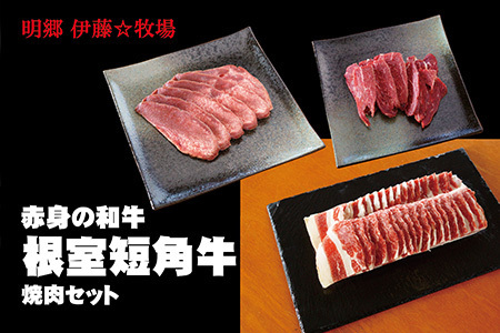 【北海道根室産】短角牛焼肉3種セット C-13010
