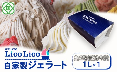 GELATO LicoLico自家製ジェラート1L（丸ごと蕎麦の実）【600036】