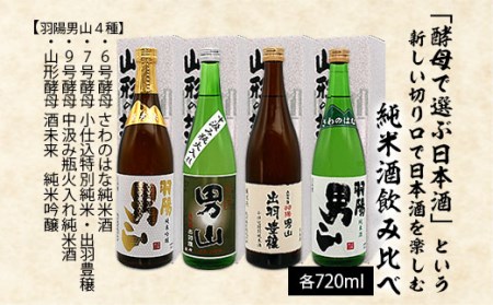 「酵母で選ぶ日本酒」という新しい切り口で日本酒を楽しむ純米酒飲み比べ 720ml×4本 FZ20-704
