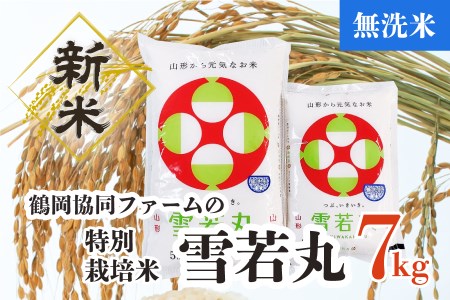 【令和4年産米】特別栽培米雪若丸無洗米7kg（5kg+2㎏）