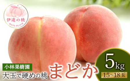 福島の桃 まどか 5kg（15～18玉）【小林果樹園】  先行予約 フルーツ 果物 もも モモ momo F20C-592