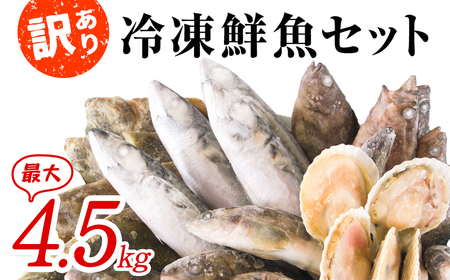 【2024年8月下旬発送】【緊急支援品】北海道 冷凍鮮魚セット 最大4.5kg 「漁師応援プロジェクト！」 下処理済み 4～5種 ホタテが必ず入るおまかせ セット 事業者支援 中国禁輸措置