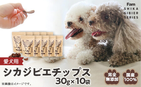 チップス30g×10袋入り「Famシカジビエチップス」国産無添加の犬用おやつ ドッグフード(間食用)