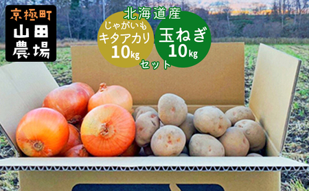 北海道産じゃがいも〈キタアカリ〉10kg・玉ねぎ10kgセット［京極町］じゃがいも 玉ねぎ 野菜 10kg セット 料理 キタアカリ