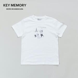 《0》【KEYMEMORY 鎌倉】トラベルイラストTシャツ WHTIE