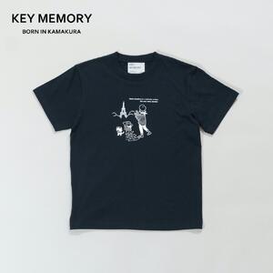 《0》【KEYMEMORY 鎌倉】トラベルイラストTシャツ NAVY