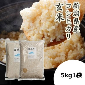 「米屋のこだわり阿賀野市産」GOZU自然米 玄米５kg 1E14018