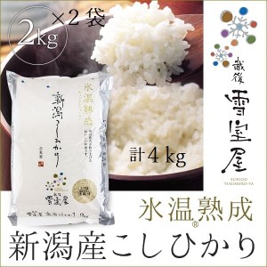 阿賀野産コシヒカリ「雪室米」4kg（雪室氷温熟成） 1J08011