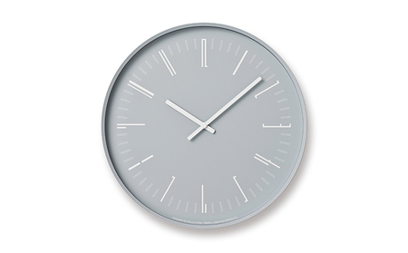 Draw wall clock / グレー（KK18-13 GY）レムノス Lemnos 時計