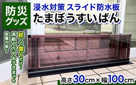 【浸水対策 スライド防水板】防災グッズ たまぼうすいばん (高さ30cm×幅100cm) Nicoldsystem 防災 防災用品 土のう 浸水防止 災害 水害 対策  富山県 立山町 F6T-376