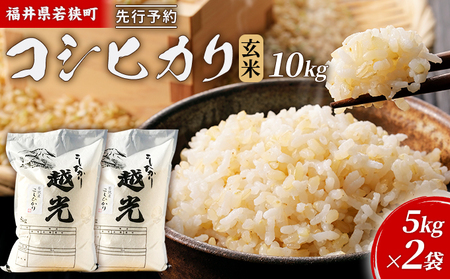 令和6年産福井県若狭町コシヒカリ（一等米）玄米　10kg（神谷農園） 5kg×2袋