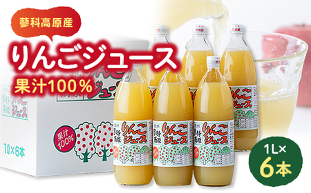 果汁100%りんごジュース　1L×6本【1416317】