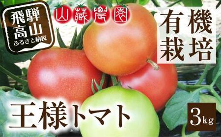 【2024年夏 先行予約】（8月上旬から順次発送予定）飛騨高山産 有機トマト「王様トマト」3kg 大玉トマト 麗月 れおん 野菜 樹熟 山藏農園 飛騨高山 JC011