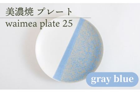 【美濃焼】 25cm プレート waimea plate 25 『gray blue』 【柴田商店】 食器 大皿 パスタ皿 [TAL011]