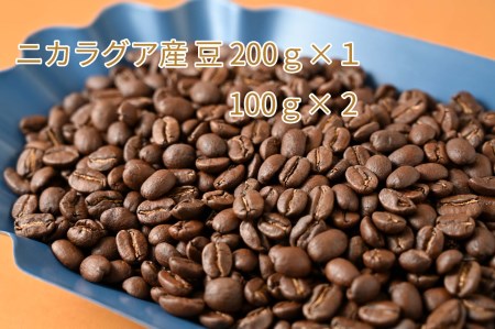 カフェ・フランドル厳選コーヒー豆　ニカラグア産(200g×１　100g×2)