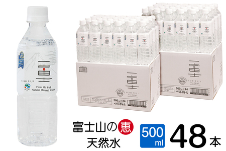 富士山の大自然に育まれたバナジウム天然水 一富士 500ml×48本 まろやかな味わい 飲みやすい ナチュラルミネラルウォーター 備蓄 防災 天然水 軟水 バナジウム (a1038)