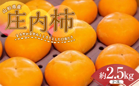 【先行予約 2024年度発送】特別栽培 庄内柿（ブランデー脱渋）約2.5kg FSY-1162