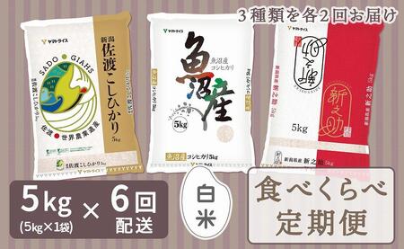 【定期便全6回】新潟県産米厳選食べ比べ 5kg