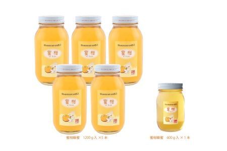 K469　蜜柑蜂蜜　１２００ｇ×５瓶　６００ｇ×１瓶　６６００ｇ　６．６ｋｇ