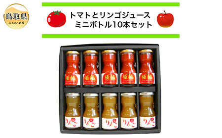 B24-458 鳥取県日南町のトマトジュースとりんごジュース10本セット