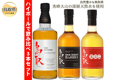 B23-299 （飲み比べ）マツイウイスキー鳥取3本セット/松井酒造