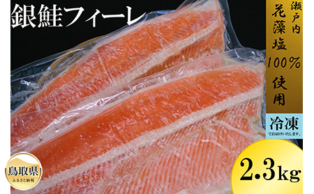 B24-353 冷凍定塩 銀鮭フィーレ 2.3kg以上