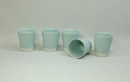 【波佐見焼】es cup 青磁釉 〈M〉【西海陶器】5　47103